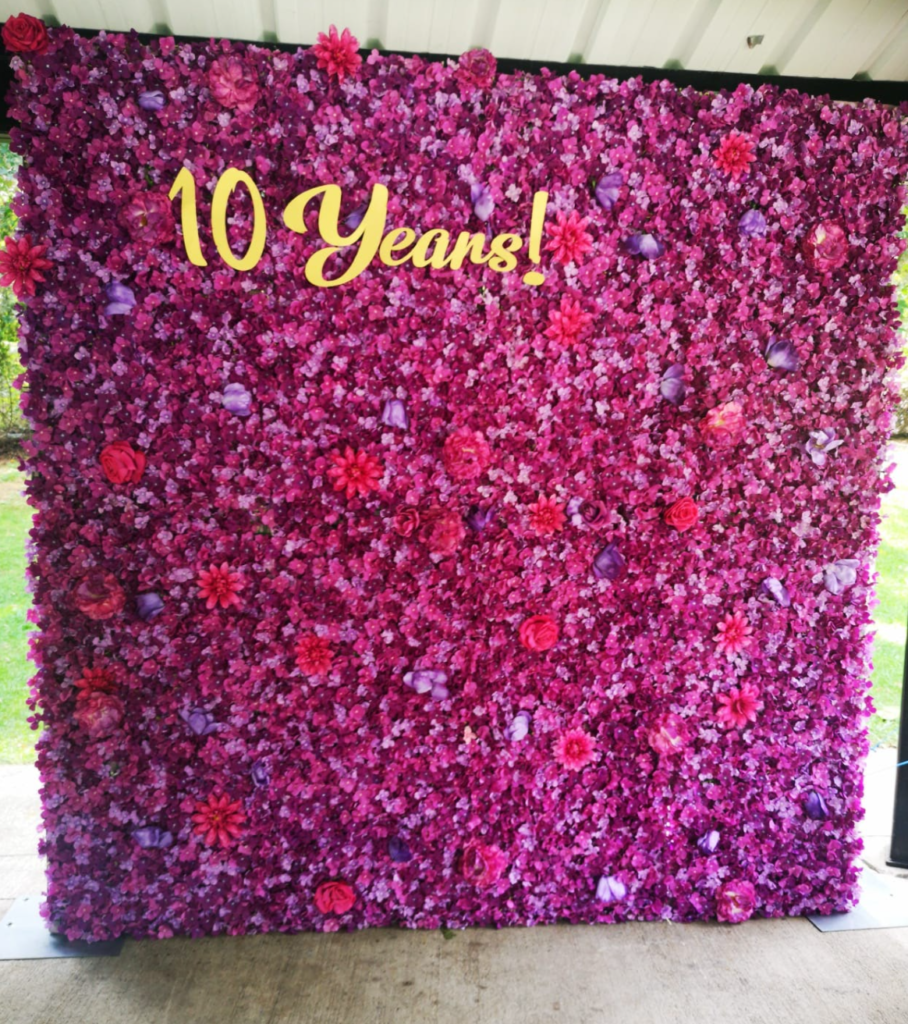 Purple Flower Wall - Stoney Creek Flower Wall