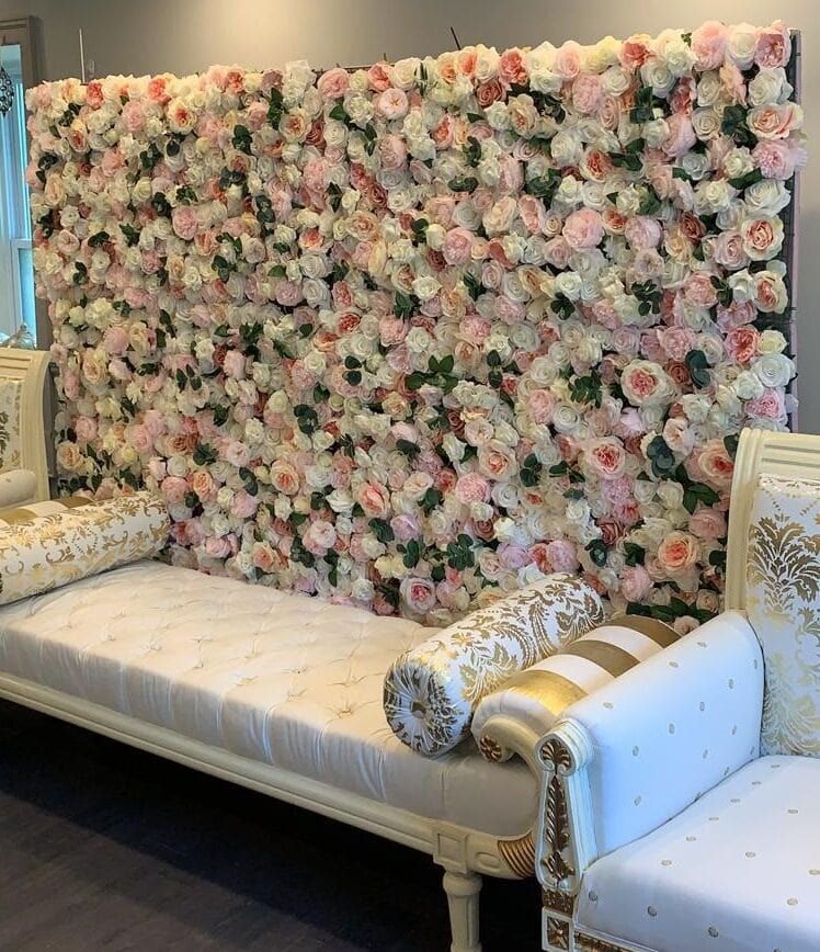 Sofa Flower Wall - Niagara Falls Flower wall