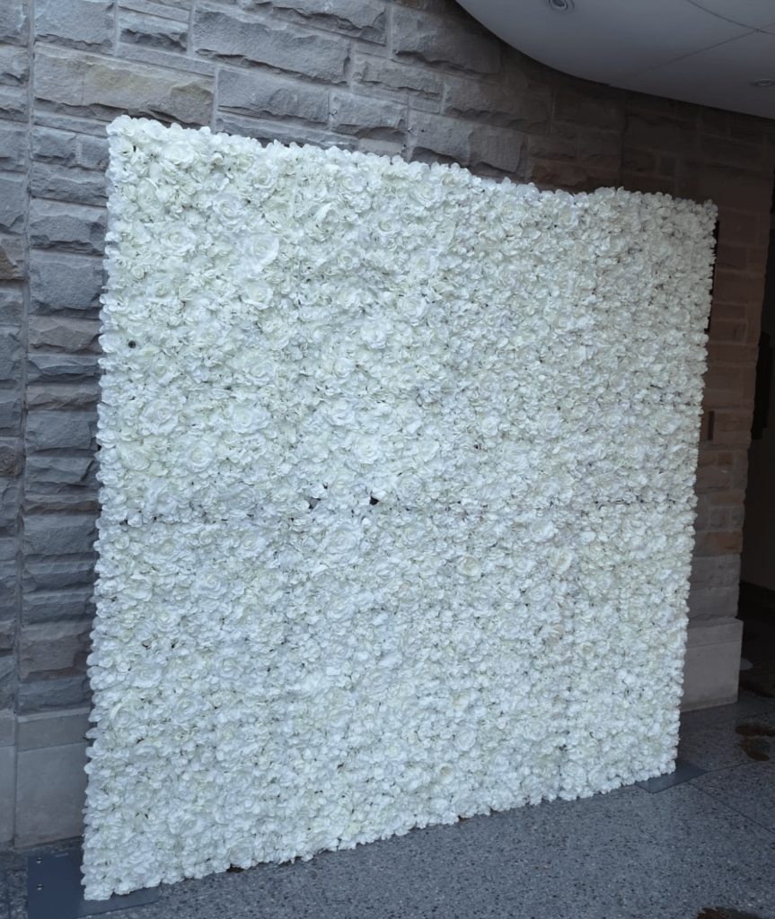 White Flower Wall - Niagara Falls Flower wall