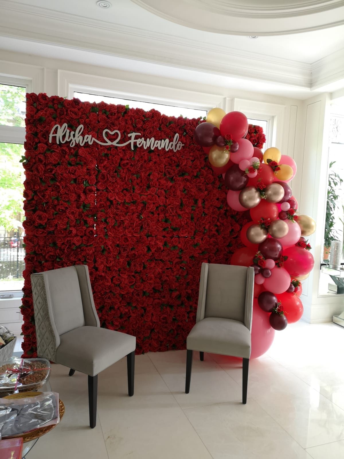 custom wedding flower wall Mississauga