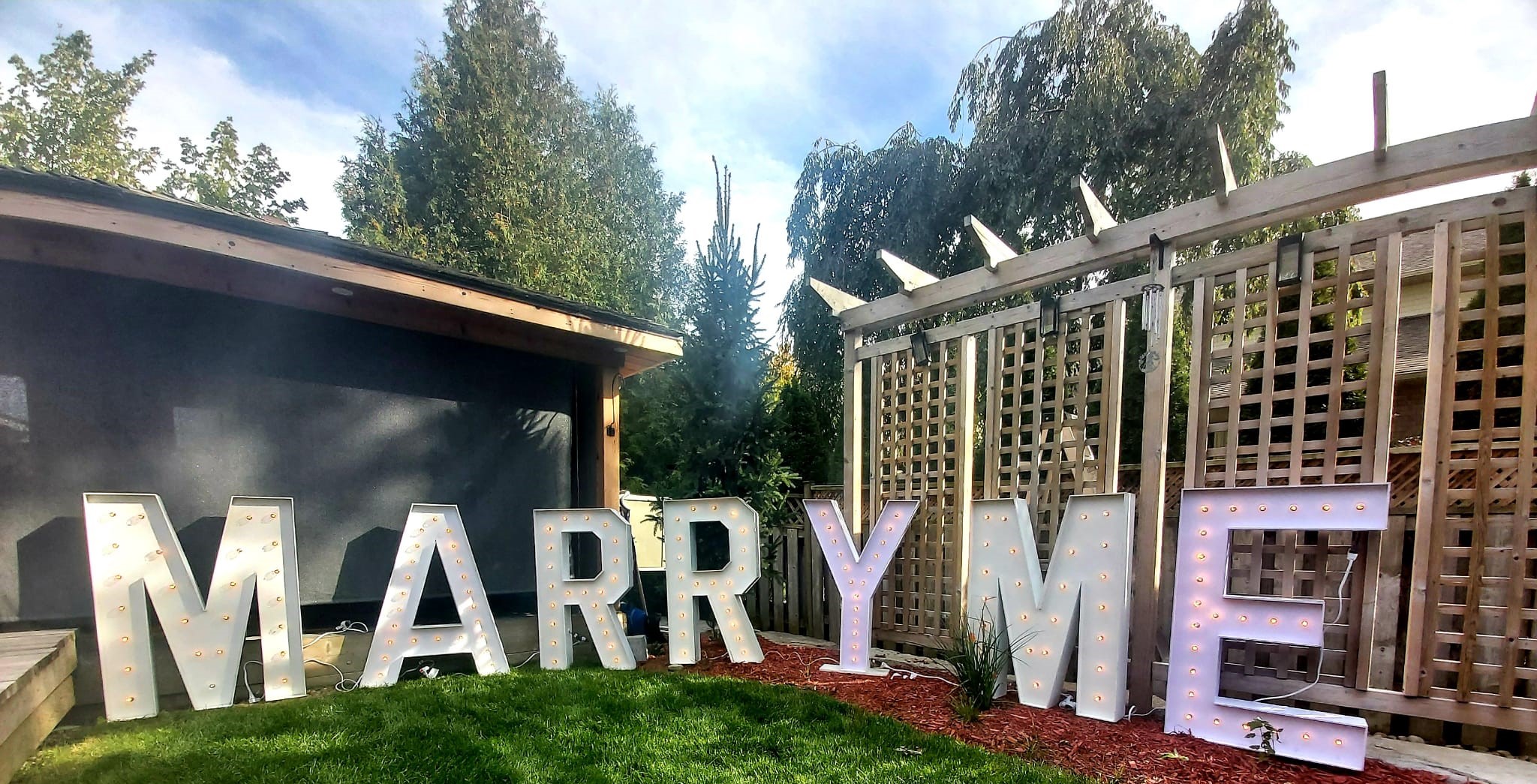 White Wedding Marquee Letters Rental Company North York